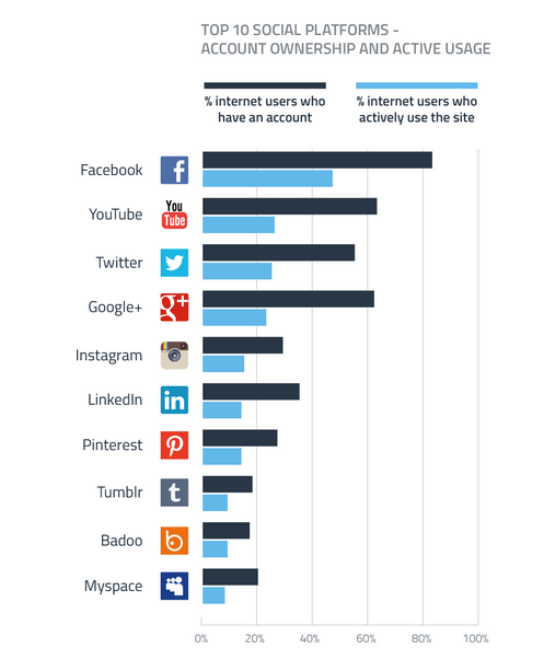 Top social network users