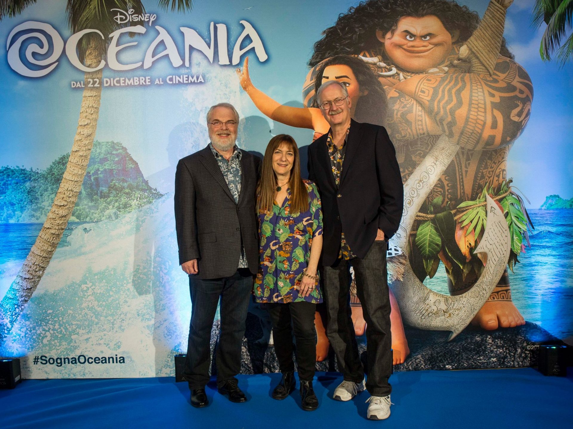Ron Clements, Osnat Shurer and John Musker Italian preview of Oceania